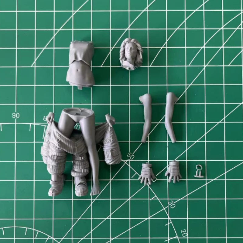 1/24 Scale Die-Cast Resin Figure Model Kit Alien Pantsuit Woman Warrior Hobby Miniature Toys Unassembled Unpainted DIY Diorama - R Supply Store