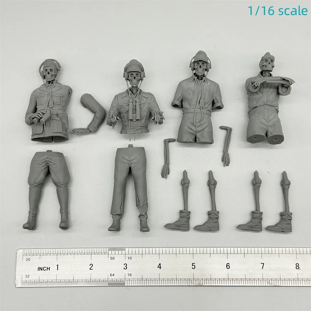 1/16 & 1/35 Scale "Imagine The Crew" | German Army Skeleton Tank Figures