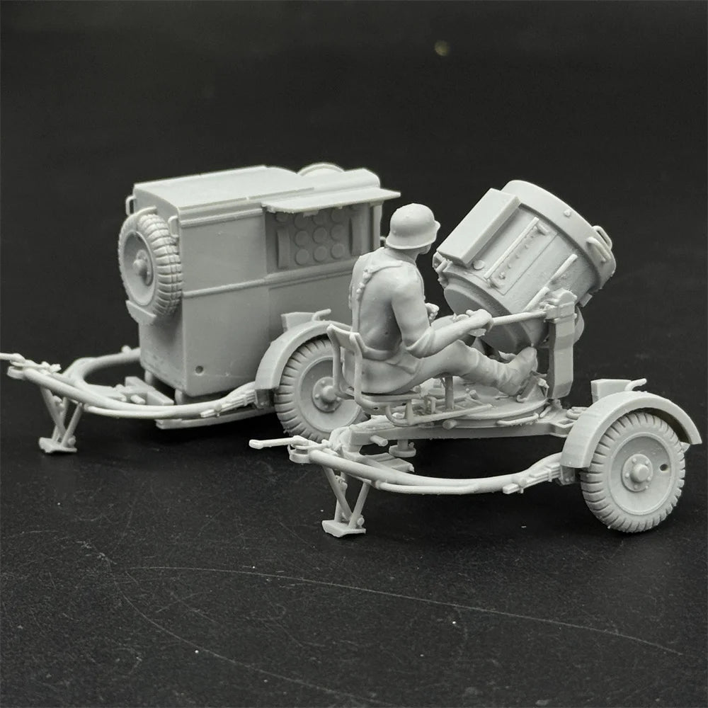1/35 Scale WWII German Flak Searchlight & Equipment Trailer Set | High-Detail Resin Model Kit