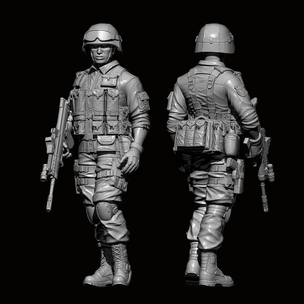 1/35 Scale Modern Tactical Assault Team Resin Figure Set (x2)