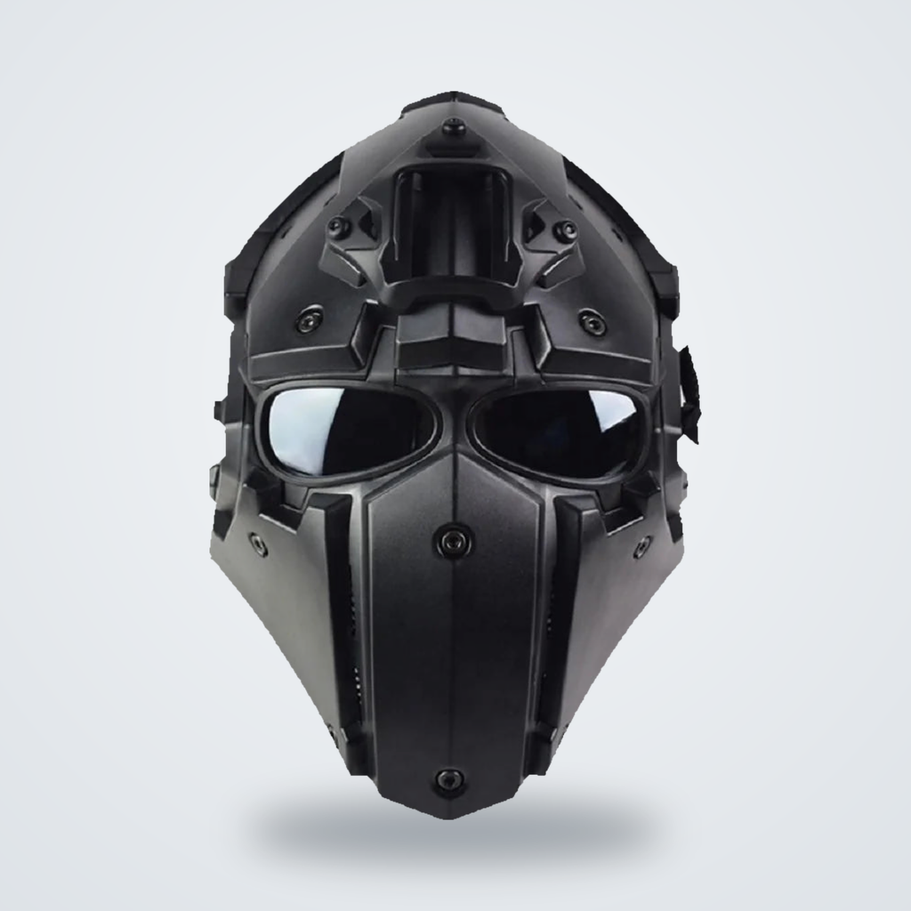 Full-Face Tactical Mask with ARC Rails & NVG Mount — Airsoft/CS