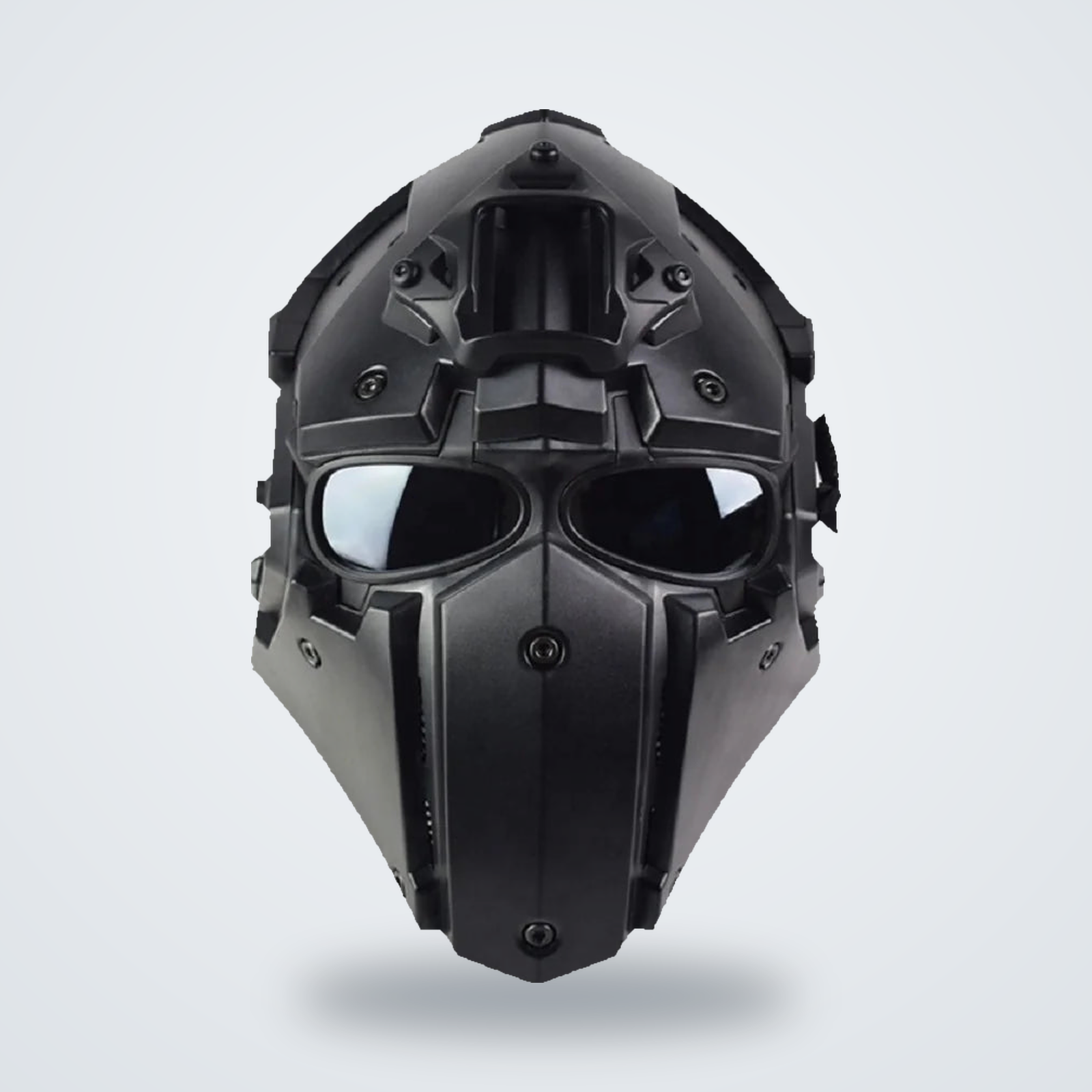 Full-Face Tactical Mask with ARC Rails & NVG Mount — Airsoft/CS