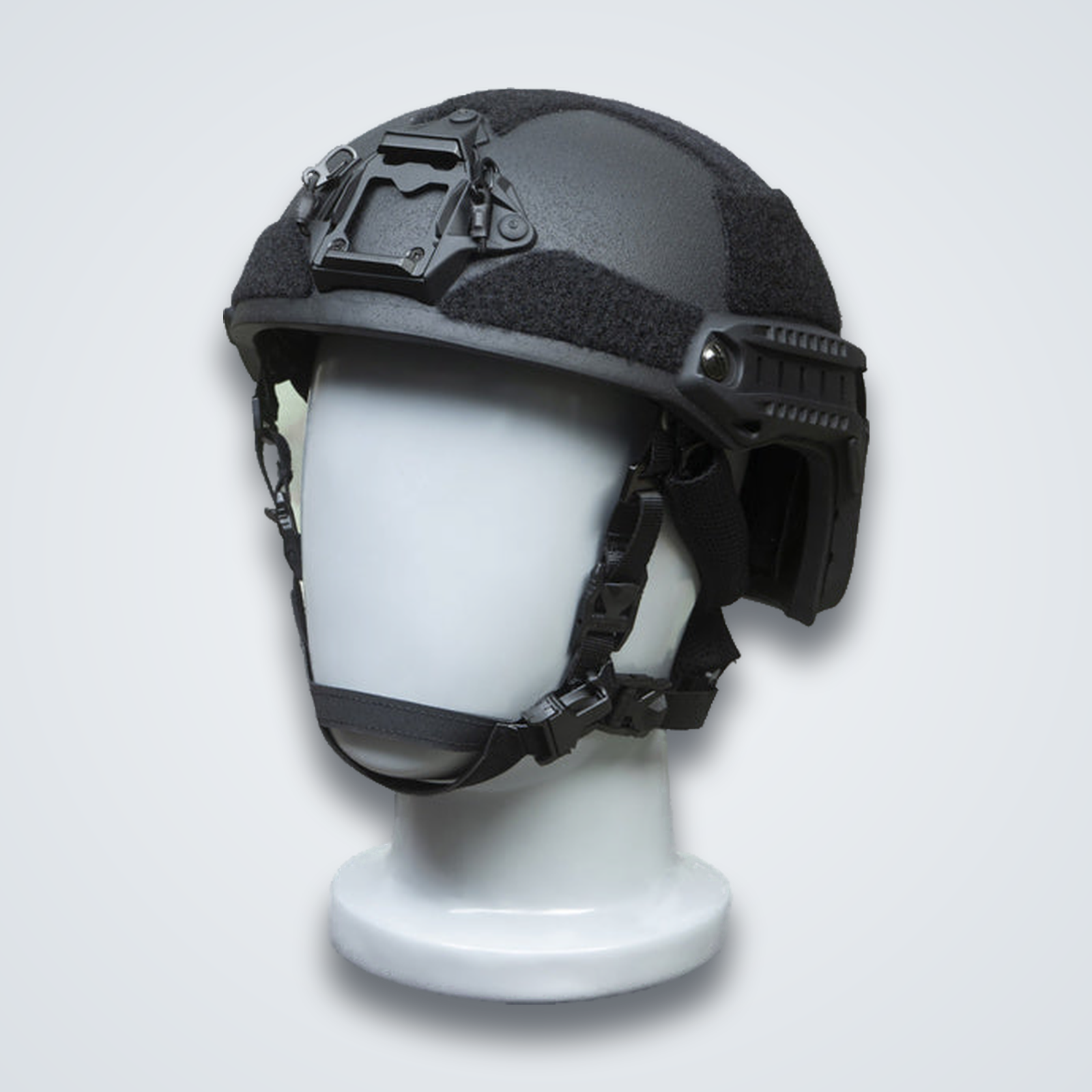 High cut NIJ IIIA ballistic helmet, black