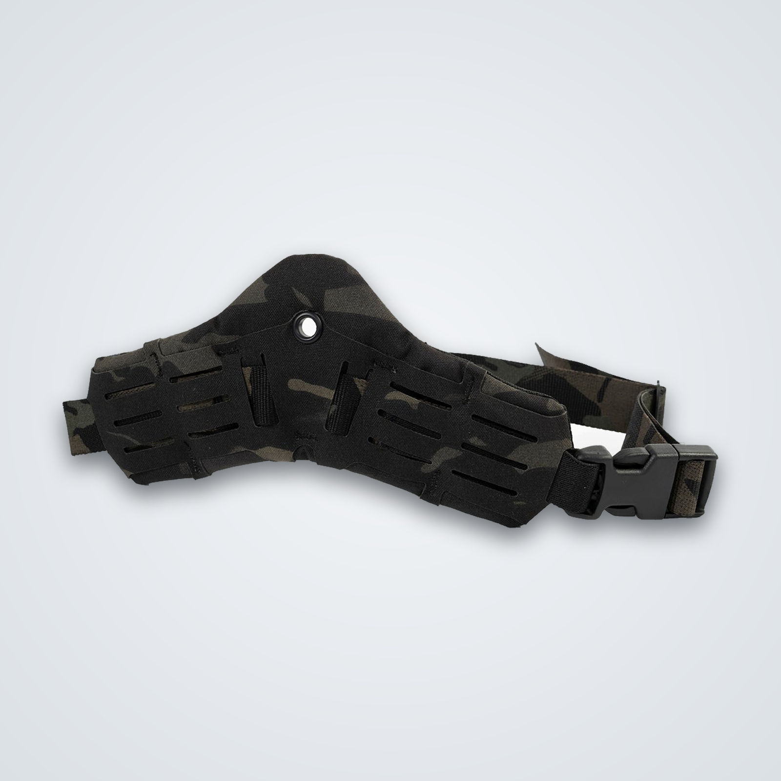 Dropleg MOLLE holster panel with thigh strap, black