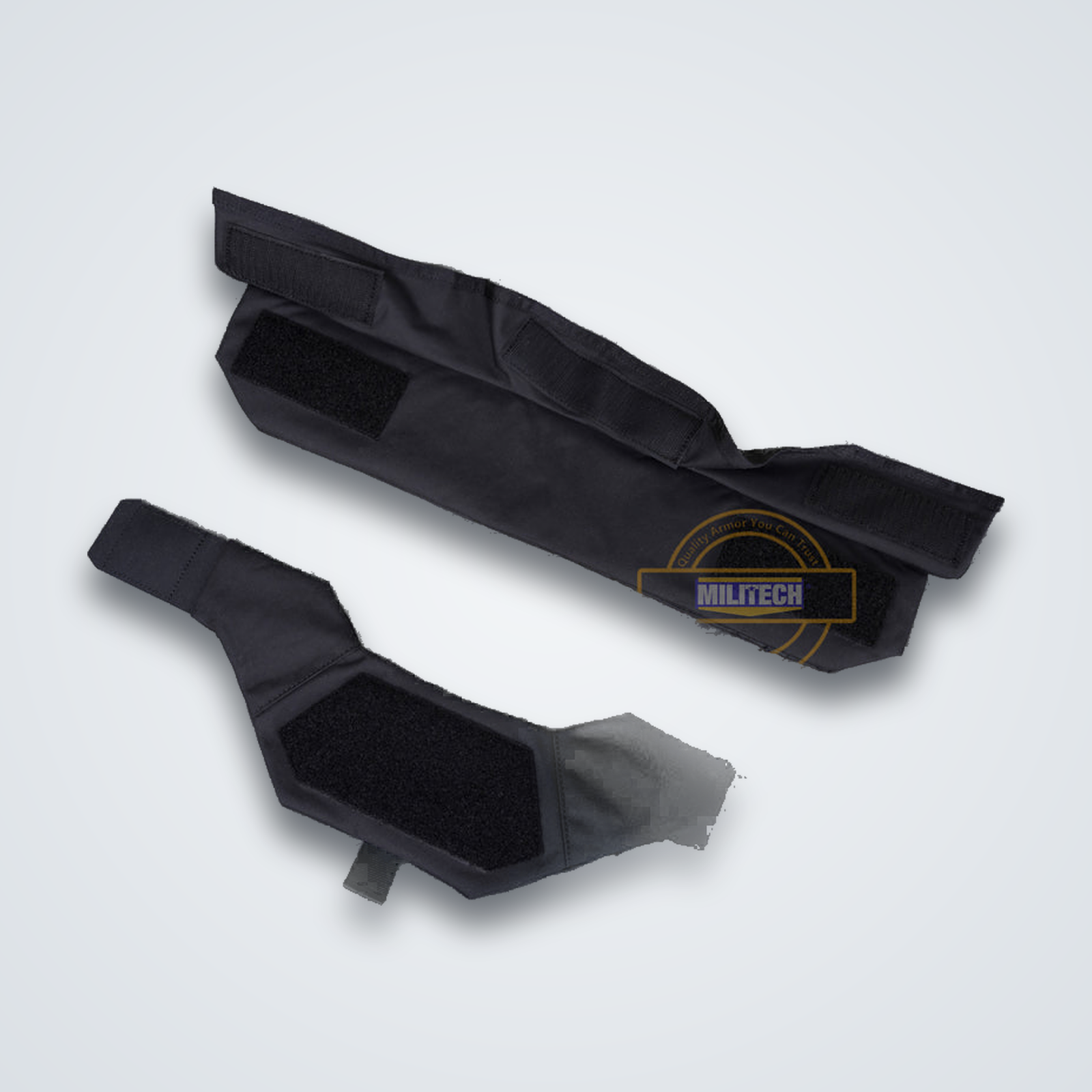 Black NIJ IIIA ballistic neck and throat protector