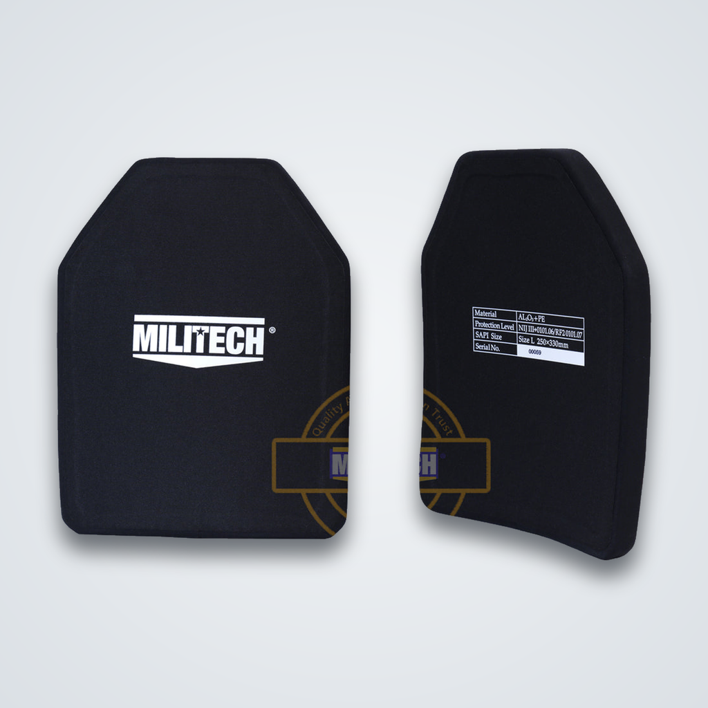 NIJ III+ RF2 SAPI hard armour rifle plate pair