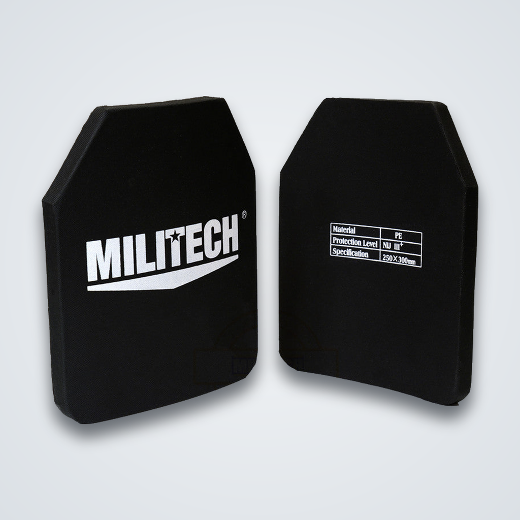 NIJ III+ Hard Armour Plate Set (UHMWPE, RF1 Rifle-Rated)