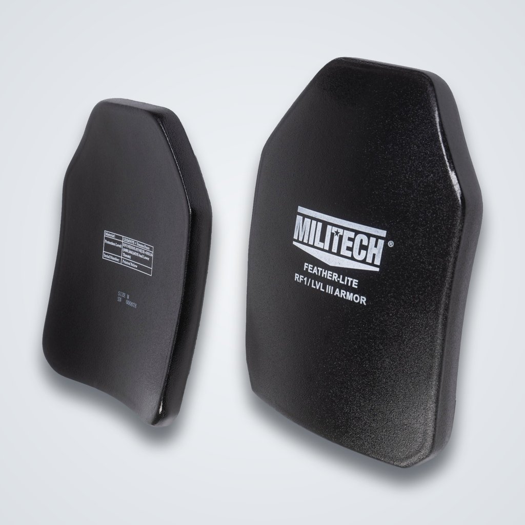 NIJ III+ / RF1 Feather-Lite Rifle Plates (UHMWPE, Pair Set)