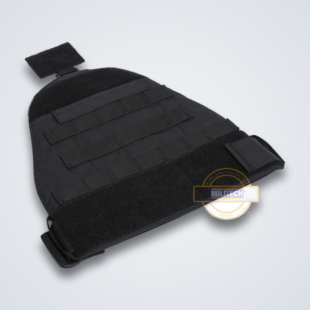 Black NIJ IIIA soft armour deltoid shoulder protectors for plate carrier